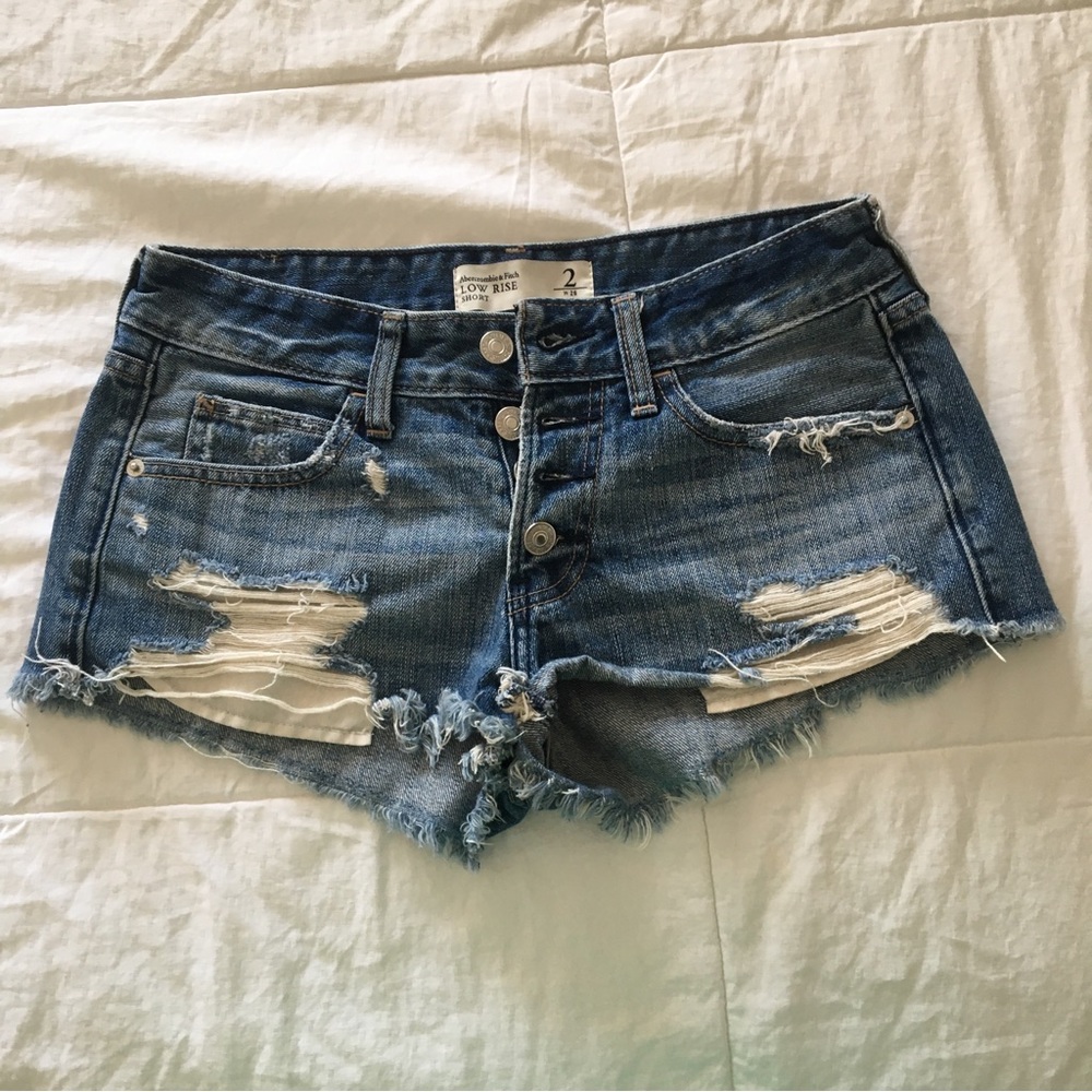 Abercrombie & Fitch - Low Rise Short- Denim Jean Shorts - 2 - 26
